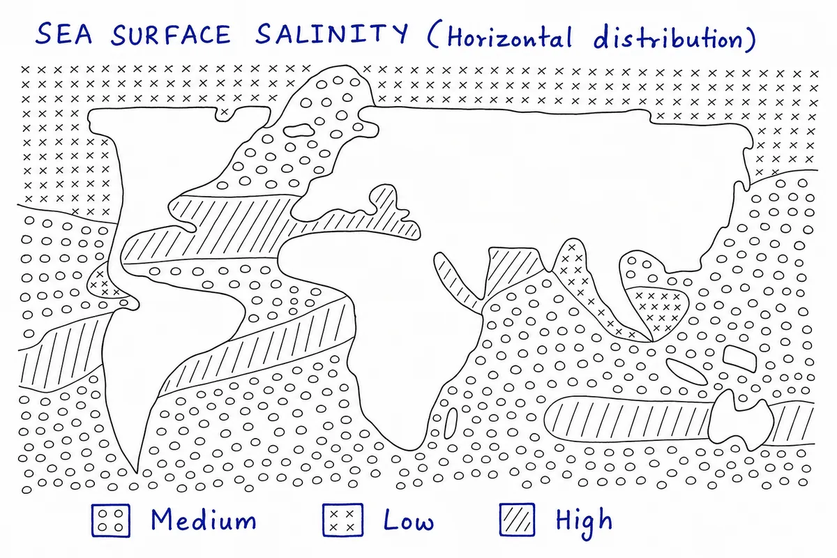 Sea Surface Salinity (Horizontal Distribution)